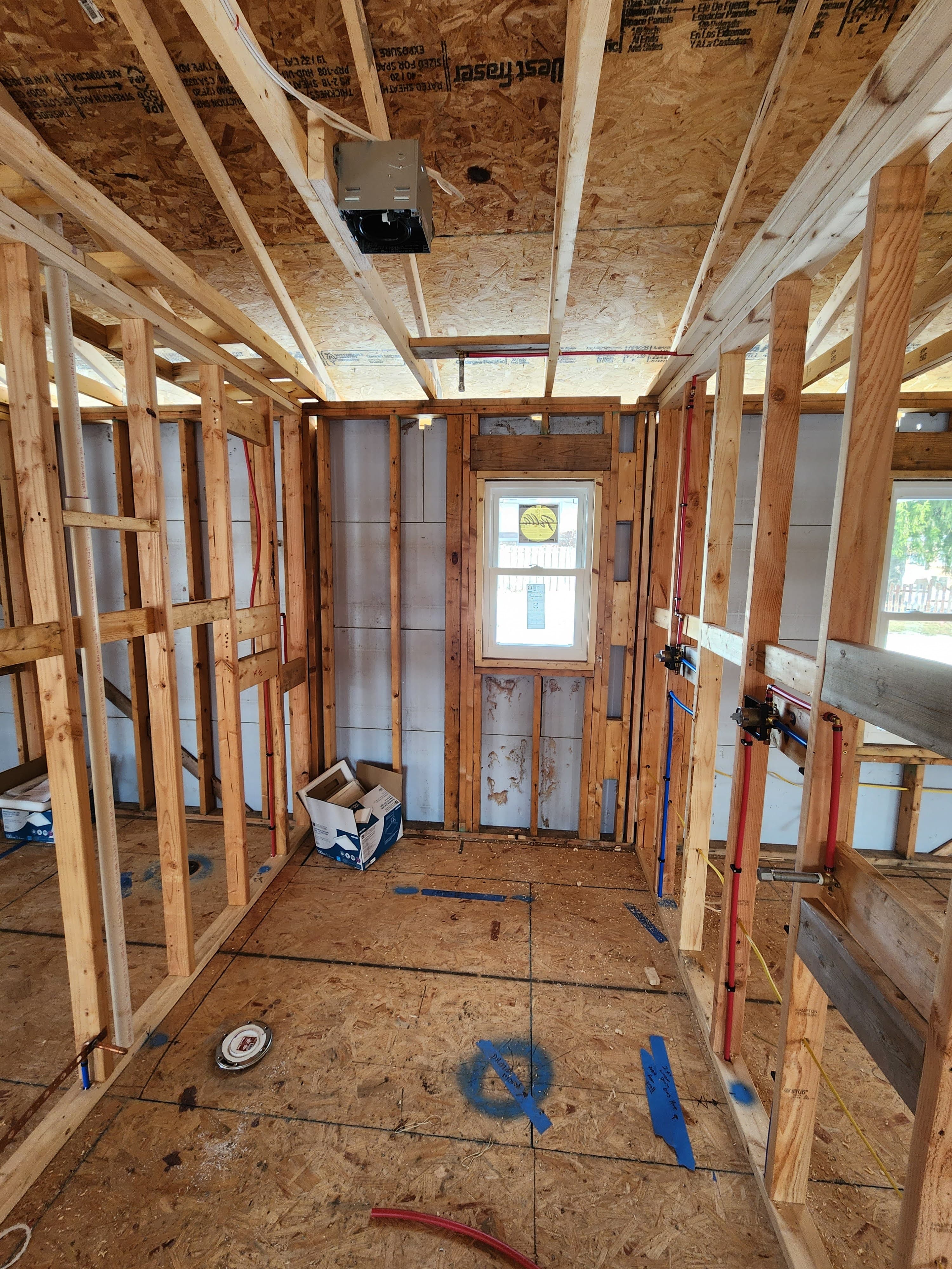 Hall Bathroom Pipe Installation